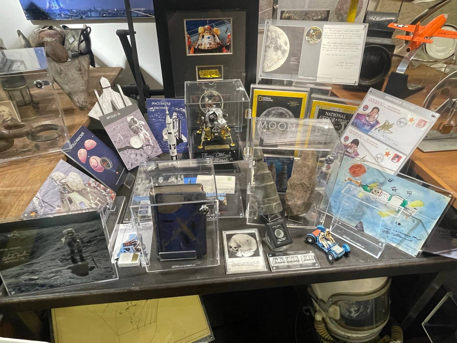 The space collection on display in the museum
