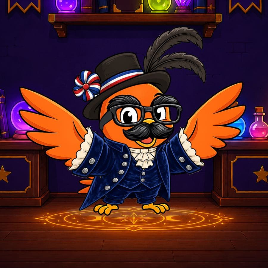 Boopy #1089 — Wizard Lab background, French Revolution, Mustache Glasses, Feather Hat
