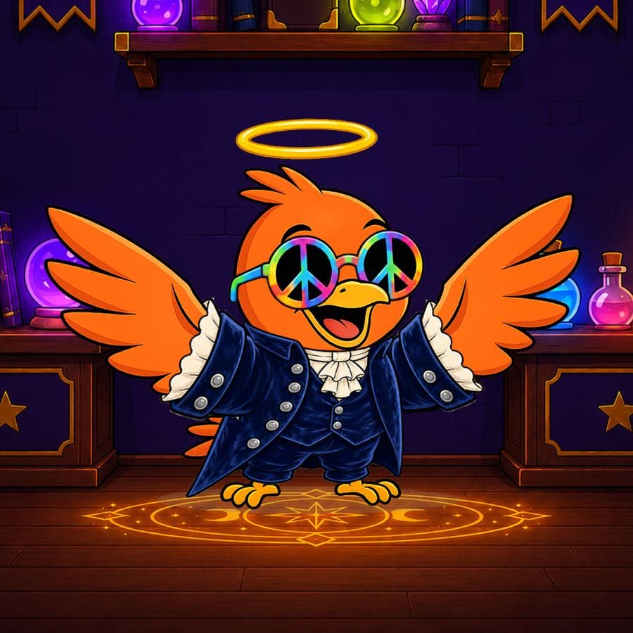 Boopy #1468: Wizard Lab background, French Revolution, Peace Glasses, Halo