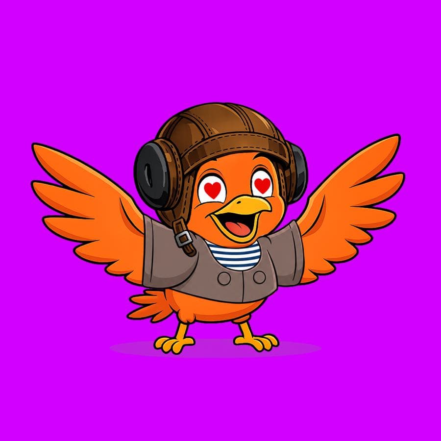Boopy #190: Purple background, Mime Fit, Heart Eyes, Aviator Helmet