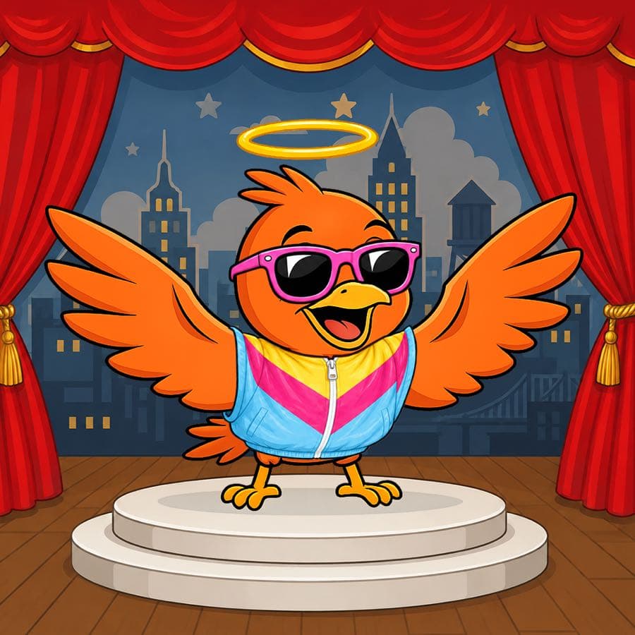 Boopy #658: Stage background, Retro Jacket, Pink Wayfarers, Halo