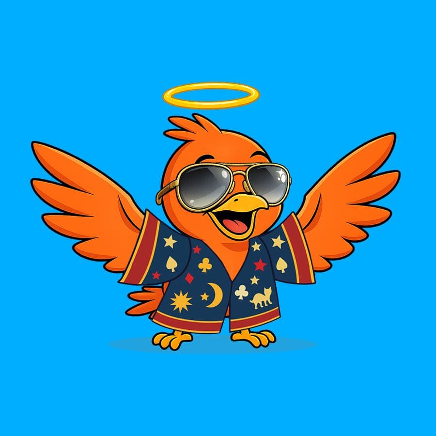 Boopy #825 — Blue background, Wizard Frock, Aviator Glasses, Halo