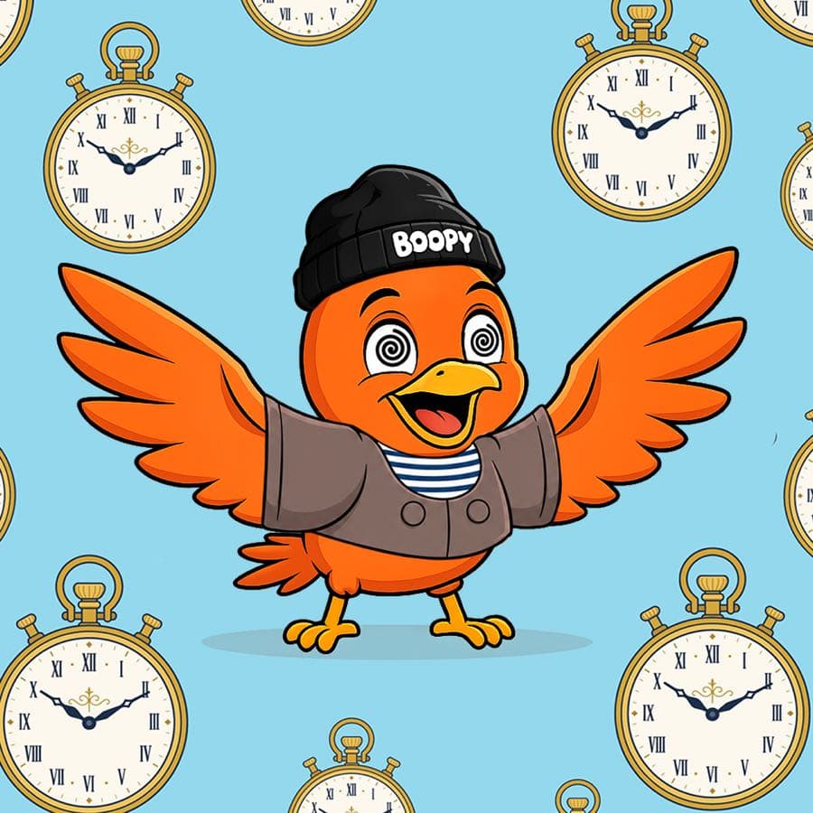 Boopy #845: Time Traveller background, Mime Fit, Hypnotized, Boopy Beanie