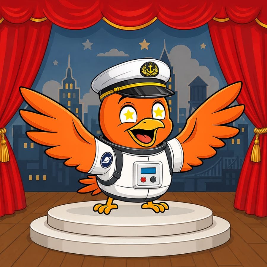 Boopy #978: Stage background, Astronaut Suit, Star Eyes, Ship Captain Hat